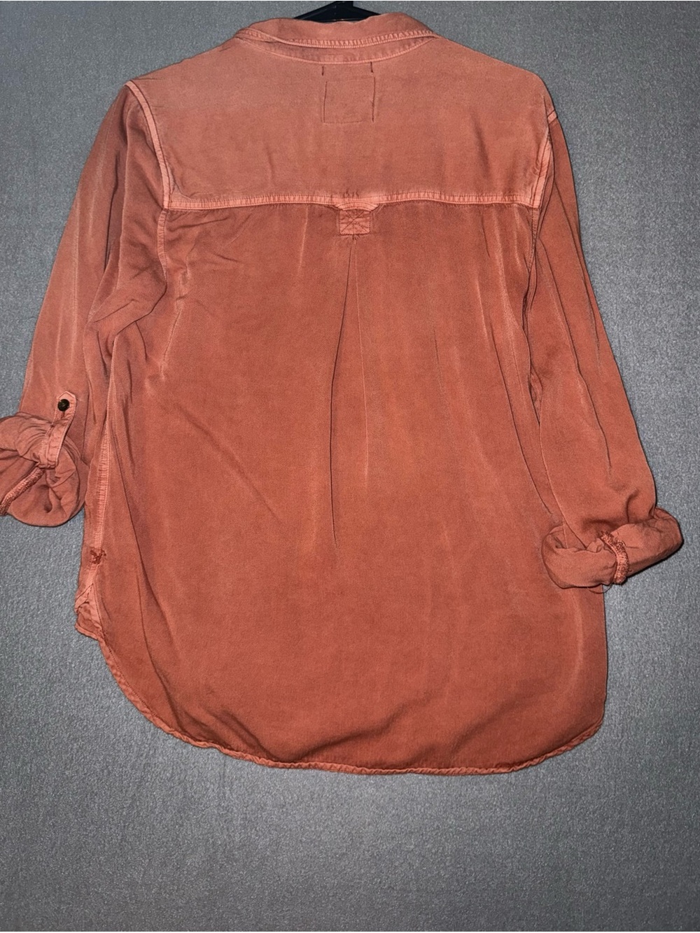 American Eagle Outfitters Burnt Orange Button-Front Shirt - Picture 4 of 4